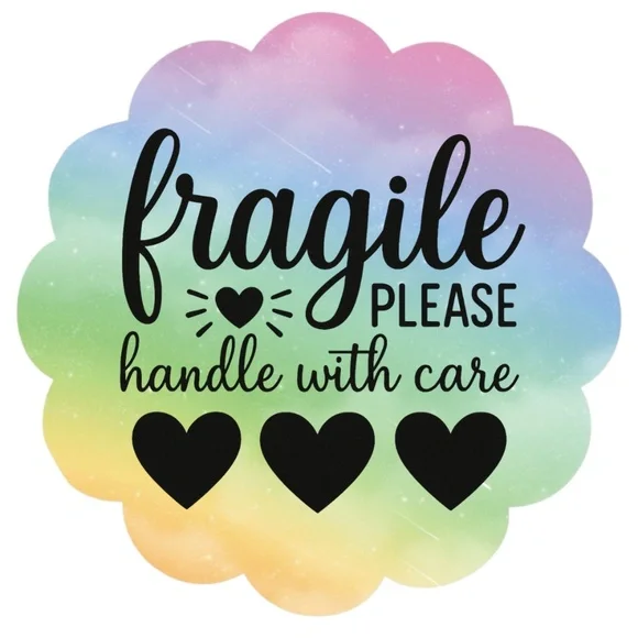 Fragile Handle With Care Stickers – 2" Round Labels – 100 PCS – 15 Color Options - Picture 15 of 15